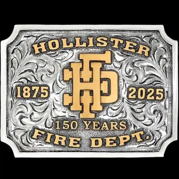 "Our Rowlett Buckle is a tribute to the brave men and women who dedicate their lives to protecting our communities. This Buckle is crafted on a hand-engraved, German Silver base with a light antique finish. The simplicity in the design such as the st